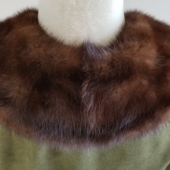 VTG 50s Branell Mink Collar Cropped Suit Jacket - Picture 10 of 16